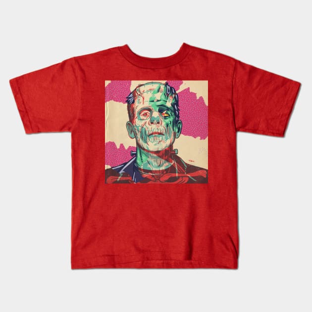 Frankenstein Kids T-Shirt by Travis Knight